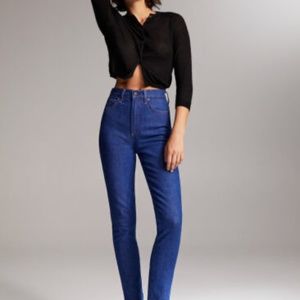 Aritzia Jeans Denim Forum Angelica High Rise Slim Jeans Blue Size 26